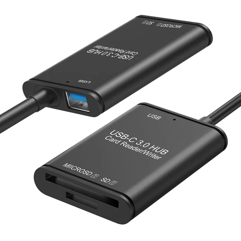 Leitor de Cartão Hub tipo c Otg para Samsung Divisor Thunderbolt 3 Usb-c Adaptador tf sd Macbook Pro - ar Usb c Hub 3.0 2 c divisor usb thunderbolt 3 USB-C adaptador