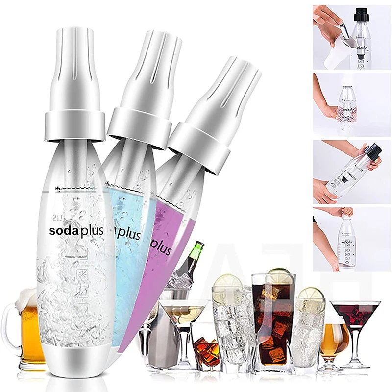 Goalone Portable Soda Maker Household 1L Sparkling Water Bottle BPA Free Carbonated Water Machine without CO2 Cylinder Bar Tools