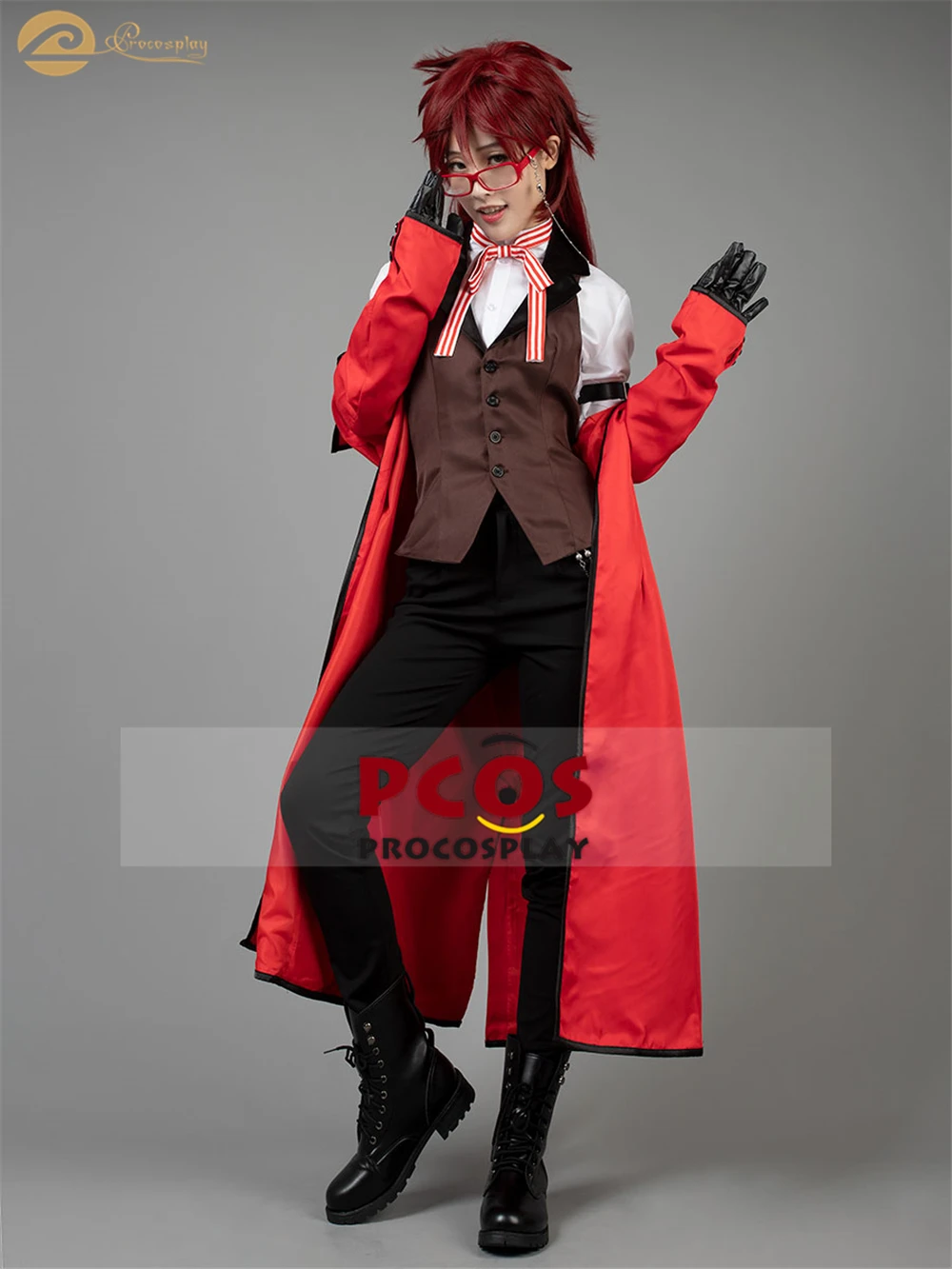 Procosplay,, без обуви, брюк и очков, Черный дворецкий, Grell Sutcliff, наряды, костюм для косплея, mp003219