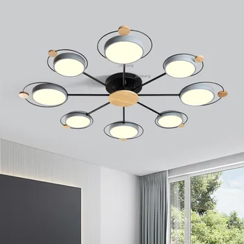 

NEW Nordic Ceiling Light Living Room Home Deco Ceiling Light Kitchen Accessories LED Solid Wood Ceiling Lighting Light Fixtures