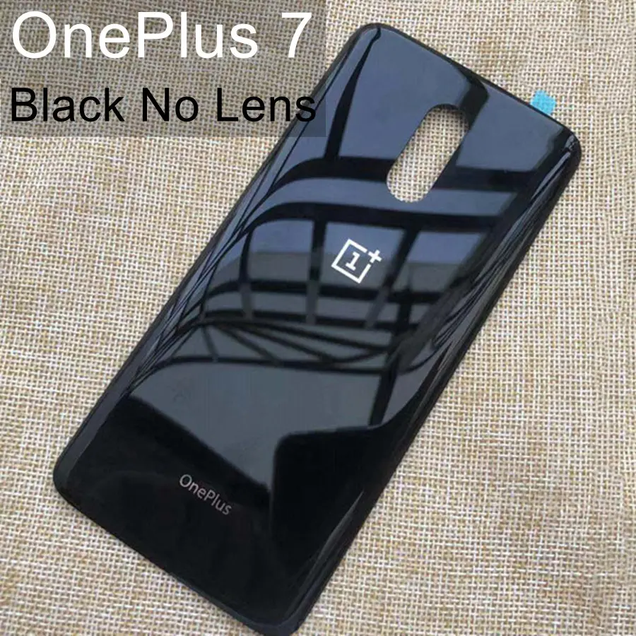 7 Black OnePlus 7 Pro Крышка батарейного отсека задняя дверь корпус OnePlus 7 Задняя стеклянная панель OnePlus 7 Pro Батарейная дверь с клейкой лентой - Цвет: 7 Black