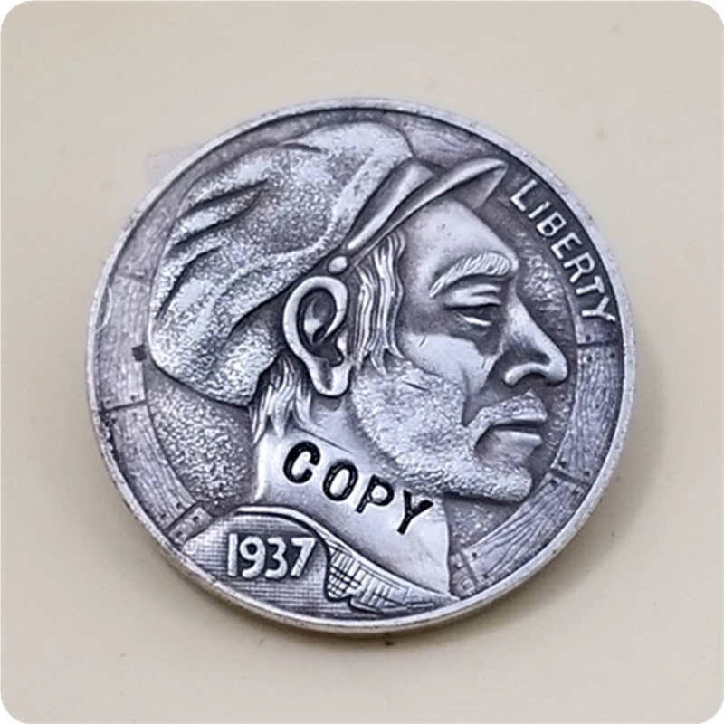 Хобо Никель Coin_Type# 11_1937-S с гравировкой в виде американского бизона из никеля копия монет