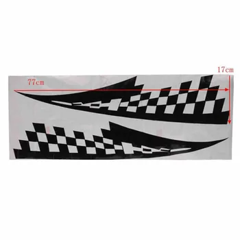 

Stain-proof Car Sticker Accessories Flags Stripes Banner Waterproof Black