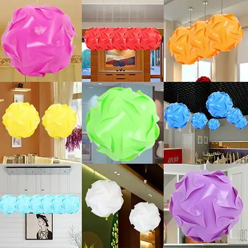 

Modern Creative 30 Pcs DIY Festival Ceiling Pendant Lamp Shade IQ Jigsaw Puzzle Light Shade 25cm Pendant Light Home Accessories