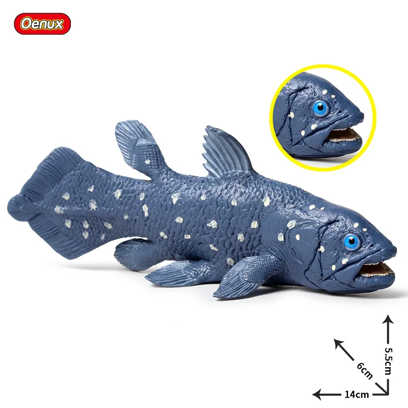 Oenux подводный мир морские животные Moray Coelacanth Carb Squid Devil Fsh модель фигурки океан Sealife аквариум детская игрушка - Цвет: without box