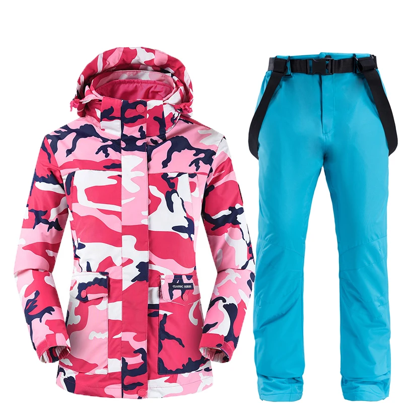 Женский комплект для сноуборда Bionic камуфляжная куртка и дышащие