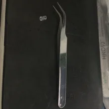 Напрямую от производителя Изогнутый пинцет с наконечниками из нержавеющей стали зажим для волос Маленький Пинцет локоть Зажим