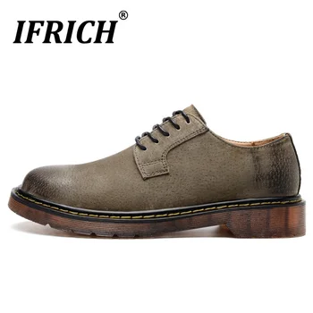 

Hot Sale Men Casual Vintage Shoe Black Khaki Working Shoes For Mens Good Quality Casual Shoes Men Comfortable Youth Casual Shoe