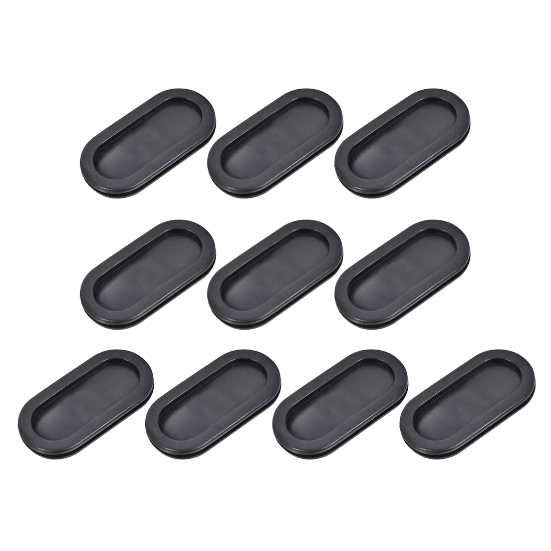 

uxcell 10Pcs Wire Protector Oil Resistant Armature Oval Rubber Grommet 30x70mm Mounting Double Sided Grommet Set