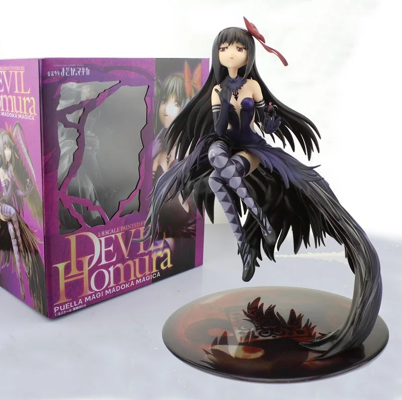 Аниме Puella Magi Madoka Magica Akemi Homura Devil Ver. 25 см ПВХ фигурка Коллекционная модель
