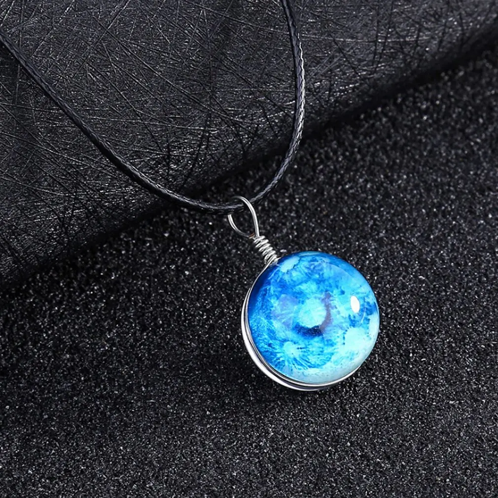 

Dream Star Sky Necklace Double-sided Glass Sphere Night-light Necklace