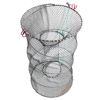 

Foldable Double Entry Crab Lobster Fishing Catching Net Black Green