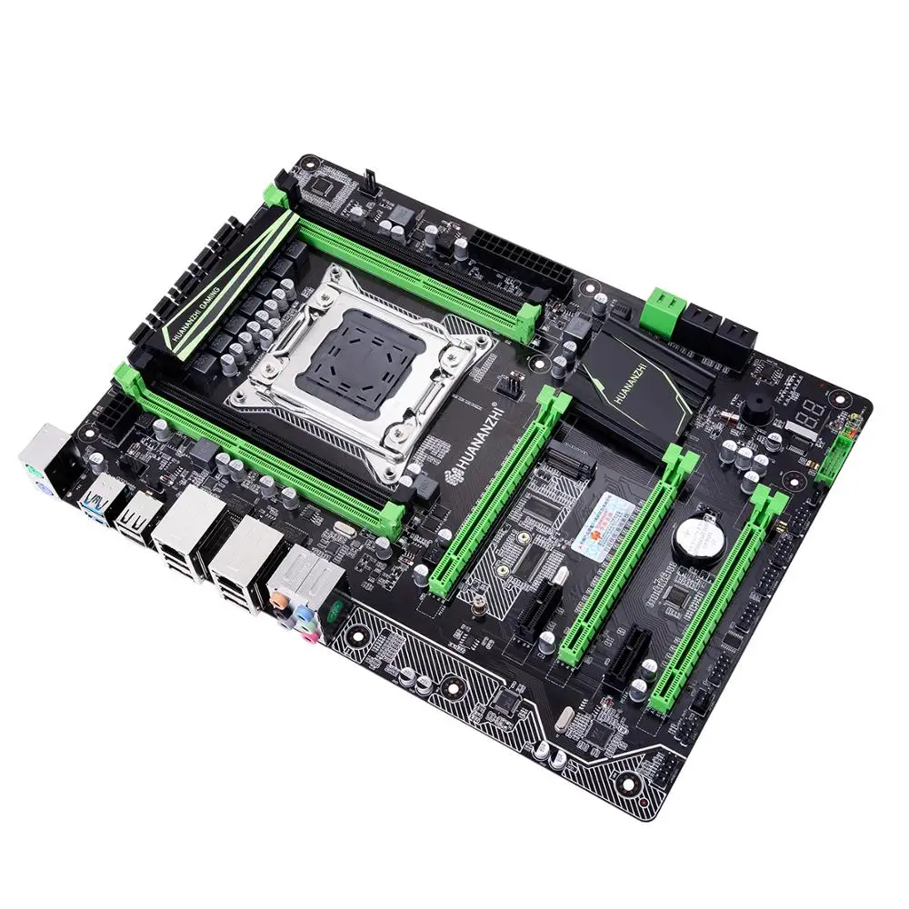 Материнская плата HUANANZHI X79 Plus LGA 2011 ATX с высокоскоростным M.2 NVME SSD Слот 2 * Giga LAN порт