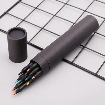 

12 Colors Wooden Drawing Charcoal Pencils Painting Crayon Sketching Pen Non-toxic Art Supplies
