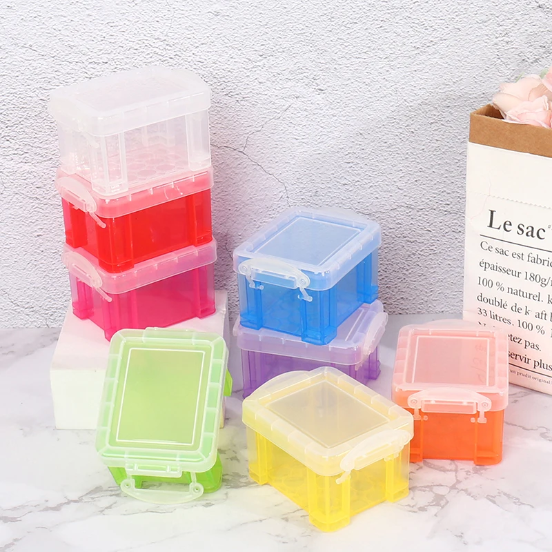 

2Pcs Creative Doll House Miniature Plastic Storage Box For Dollhouse Decals New