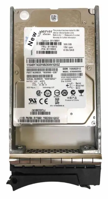 

300G 15K RPM 6GB SAS 2,5 81Y9891 81Y9902 81Y9913 гарантирует новую оригинальную коробку. Обещал отправить в течение 24 часов