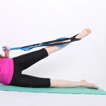 

2m Yoga Stretch Strap Anti-Gravity Rope With Grip Loops Fitness Exercise Gym Rope Waist Resistance Belt