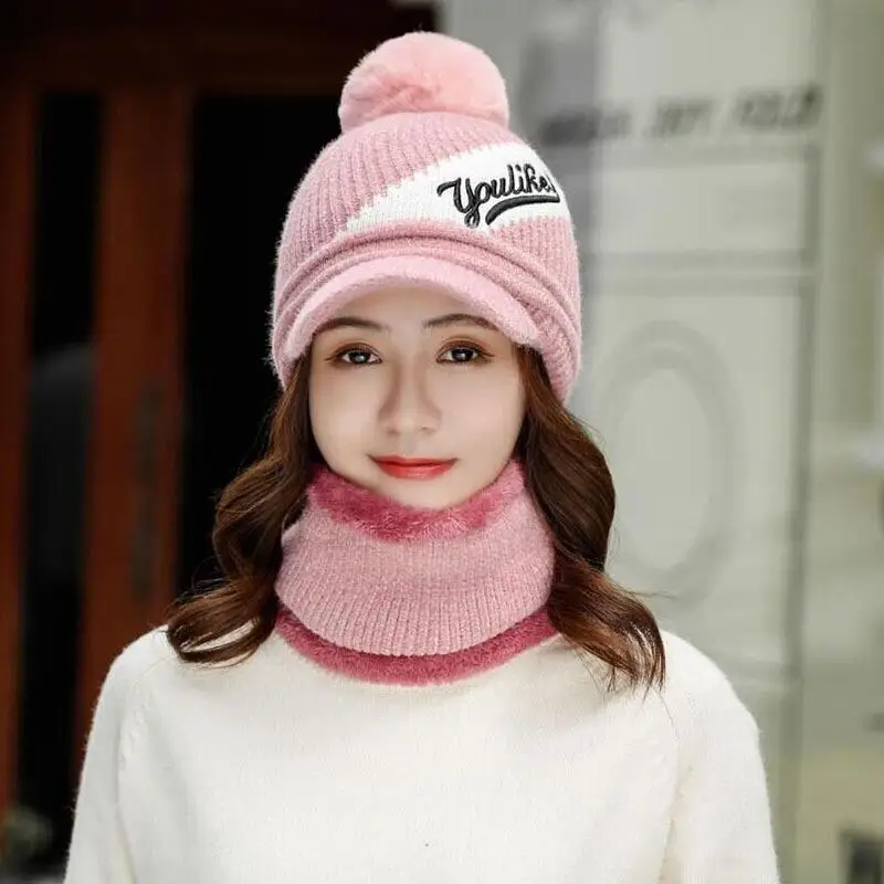 HANGYUNXUANHAO Skullies шапочки шарф для девочки шапка вязаные зимние шапки для женщин Шапки Mask маска капота Горячая спортивная шапочка Дешевые шапки
