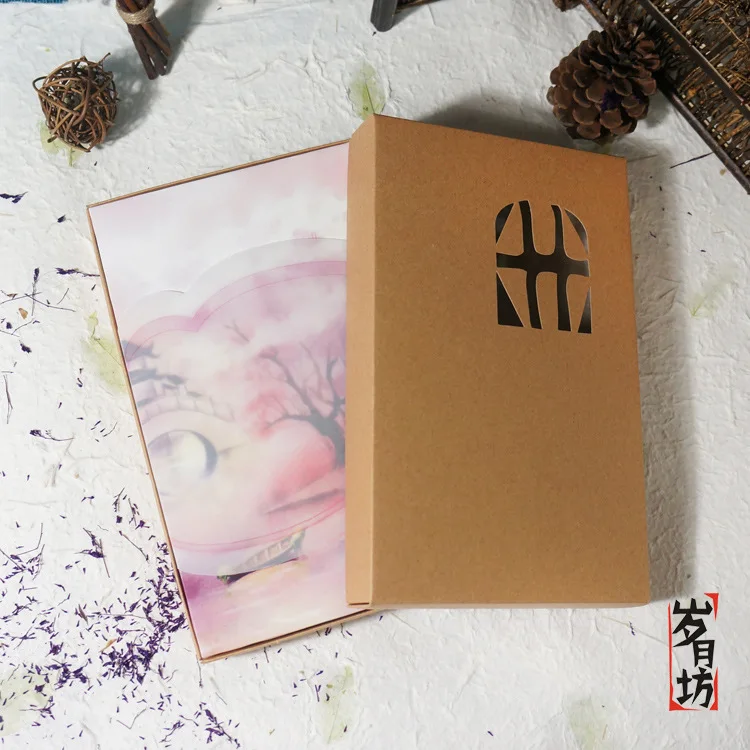 Sui yue fang Classical by Fold-Mounted Accordion-Style Beautiful Chinese-style Antique Style Gift Album of rmbodhi