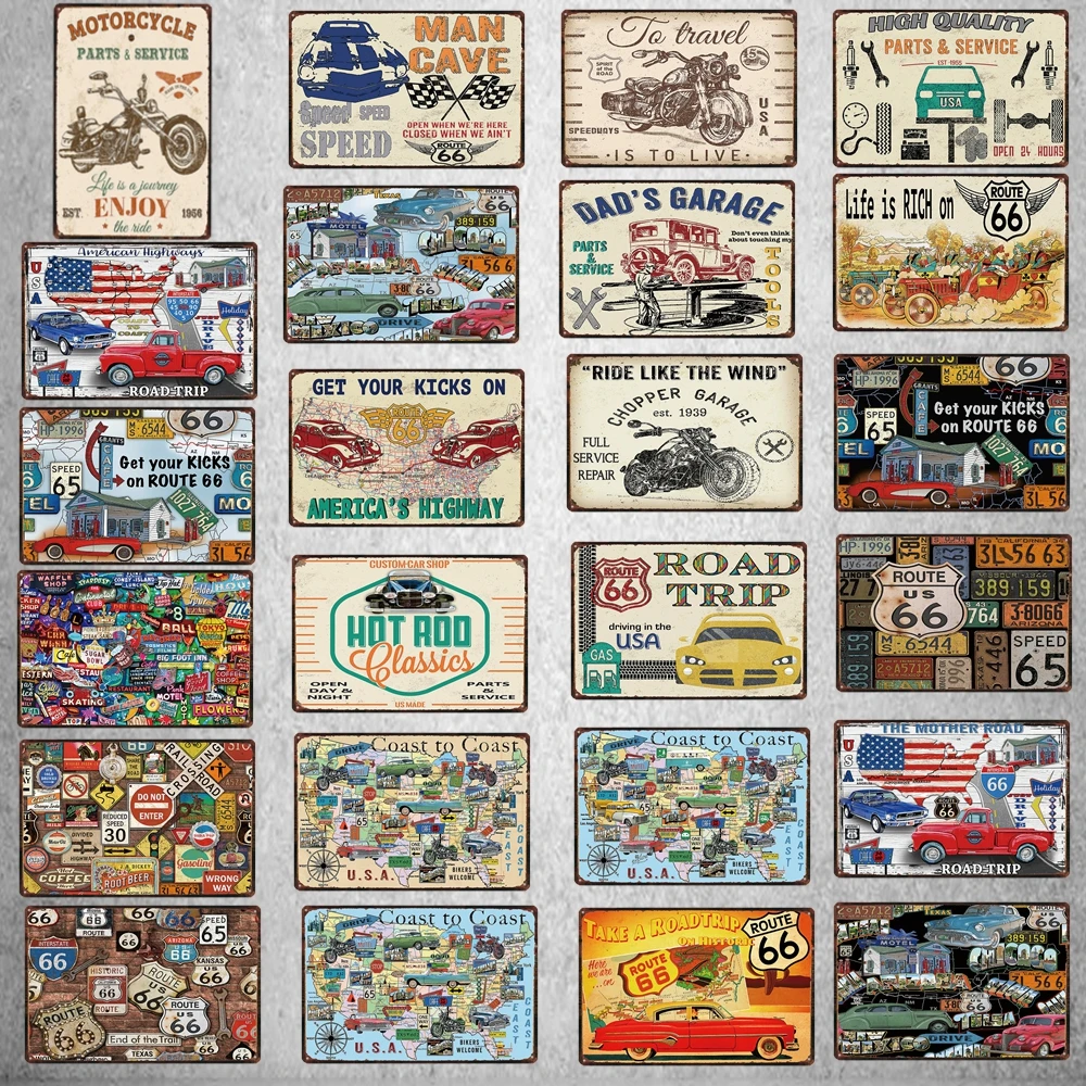 Мотоцикл масло гаража металлическая пластина Классическая шина постер потертый шик металлическая роспись стены домашний декор Куадрос 30X20 см DU-5133A