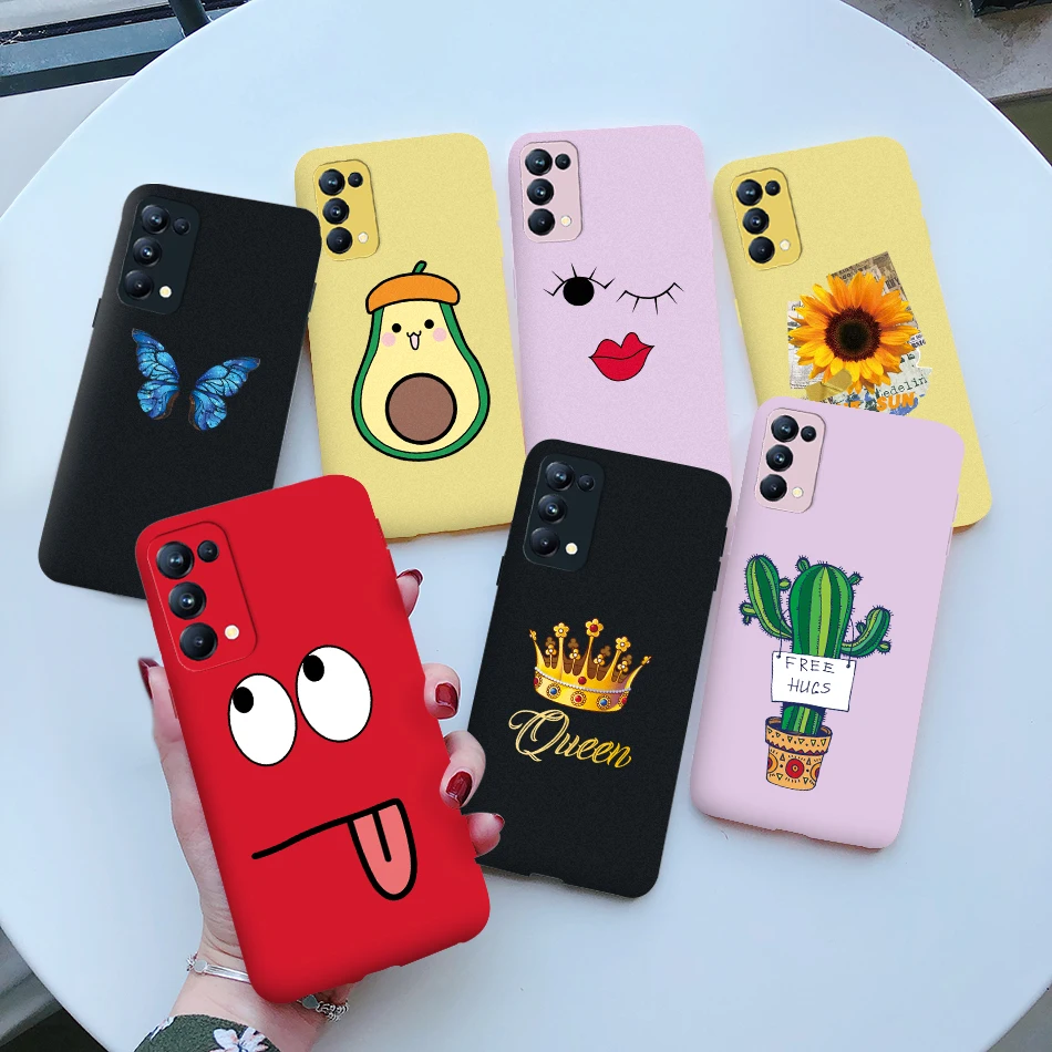 For OPPO Find X3 Lite Case CPH2145 Soft Silicone TPU Cute Cartoon Back  Cover for Find X3 Lite Funda For Find X3 Lite 5G Coque