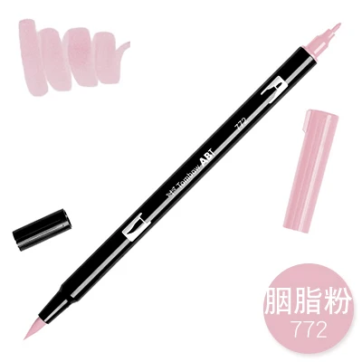 1 шт. TOMBOW AB-T Япония 96 цветов художественная кисть Ручка Двойные головки маркер Профессиональный водный маркер ручка живопись Kawaii канцелярские принадлежности - Цвет: 772