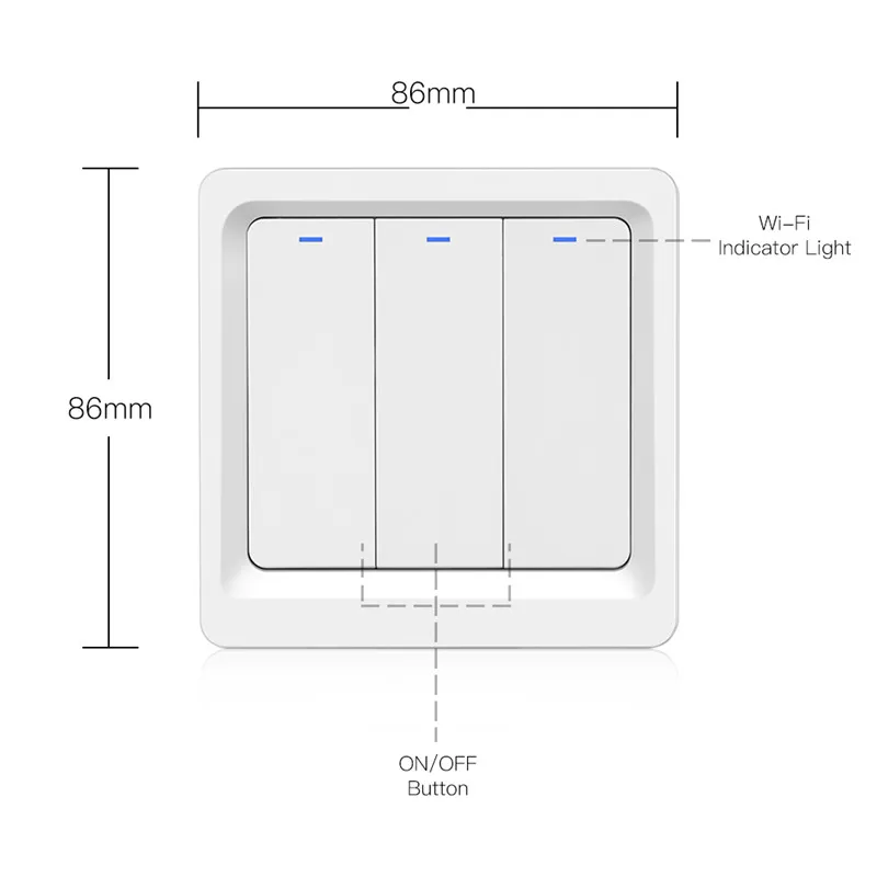 WiFi Smart Light LED Переключатель Кнопка Life/Tuya приложение дистанционное управление