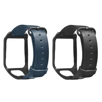 

Replaced Anti-Scratch Genuine Leather Wristband Watch Strap Bracelet for TomTom Runner 2 3/Spark 3/3 Cardio/Music/Adventurer Sma