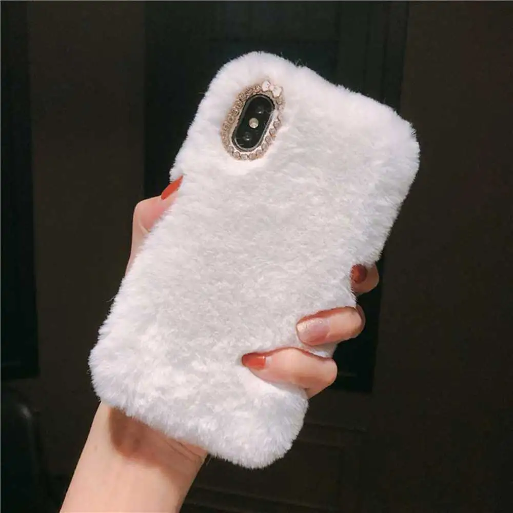 simple white Милый чехол с рисунком панды для телефона iPhone 11 Pro XR XS Max X 6 6s 7 8 Plus Xs роскошные пушистые силиконовые чехлы для девочек подарок - Цвет: simple white