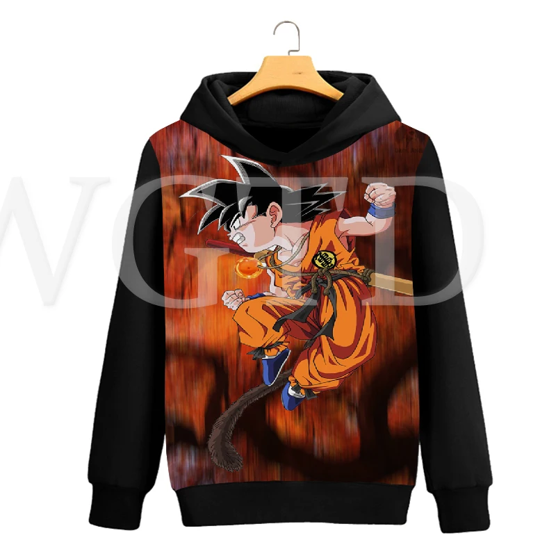 Аниме худи Dragon Ball Для женщин Harajuku кофты Для мужчин 3D печатных Повседневное с капюшоном осенне-зимняя одежда, теплая одежда в уличном стиле с капюшоном
