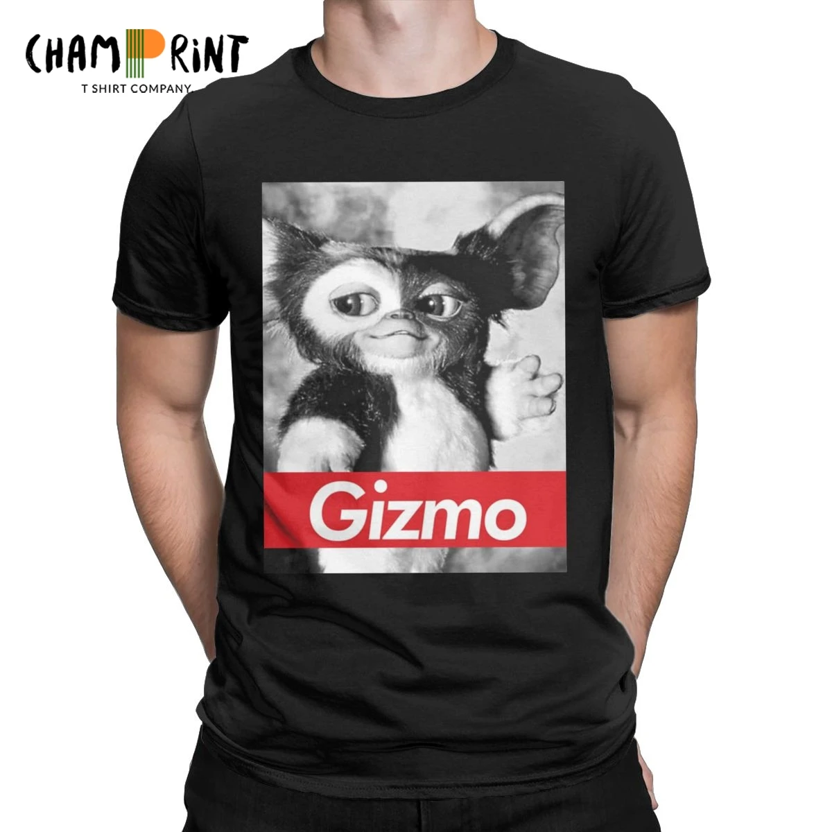 Новинка футболка Bioworld Gremlins Gizmo Мужская из чистого хлопка с круглым вырезом