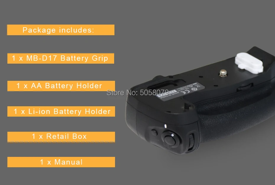 Вертикальный батарейный блок держатель MB-D17 MBD17 MB D17 для Nikon D500 DSLR камеры