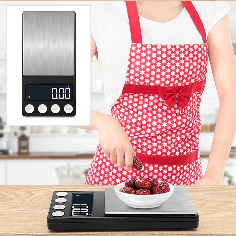 

100/200/300/500g-0.01g 1000g/0.1g Mini Pocket Jewelry Scale Gold Carat Balance Medicinal Electronic Scale LCD Food scale