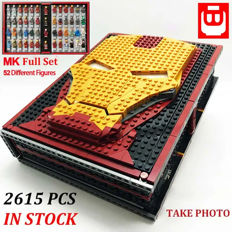 

DIY Collections Book playmobil legoinglys super hero technic iron man action figures LED light building bricks blocks toy gifts