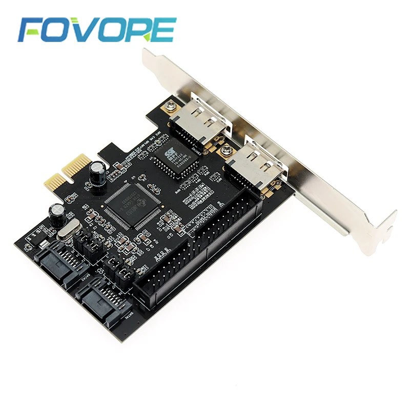 Adaptador de 2 puertos SATA IDE PCIe, tarjeta PCIe a SATA IDE eSATA x2, Combo convertidor, controlador RAID, Chip de tarjeta JMB363