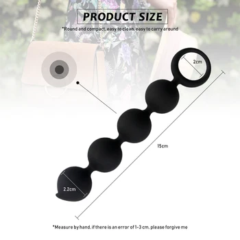 EXVOID Long Anal Plug Sex Toys for Men Women Silicone 4 Balls Anal Beads Prostate Massager Butt Plug for Beginner Vagina Open 3