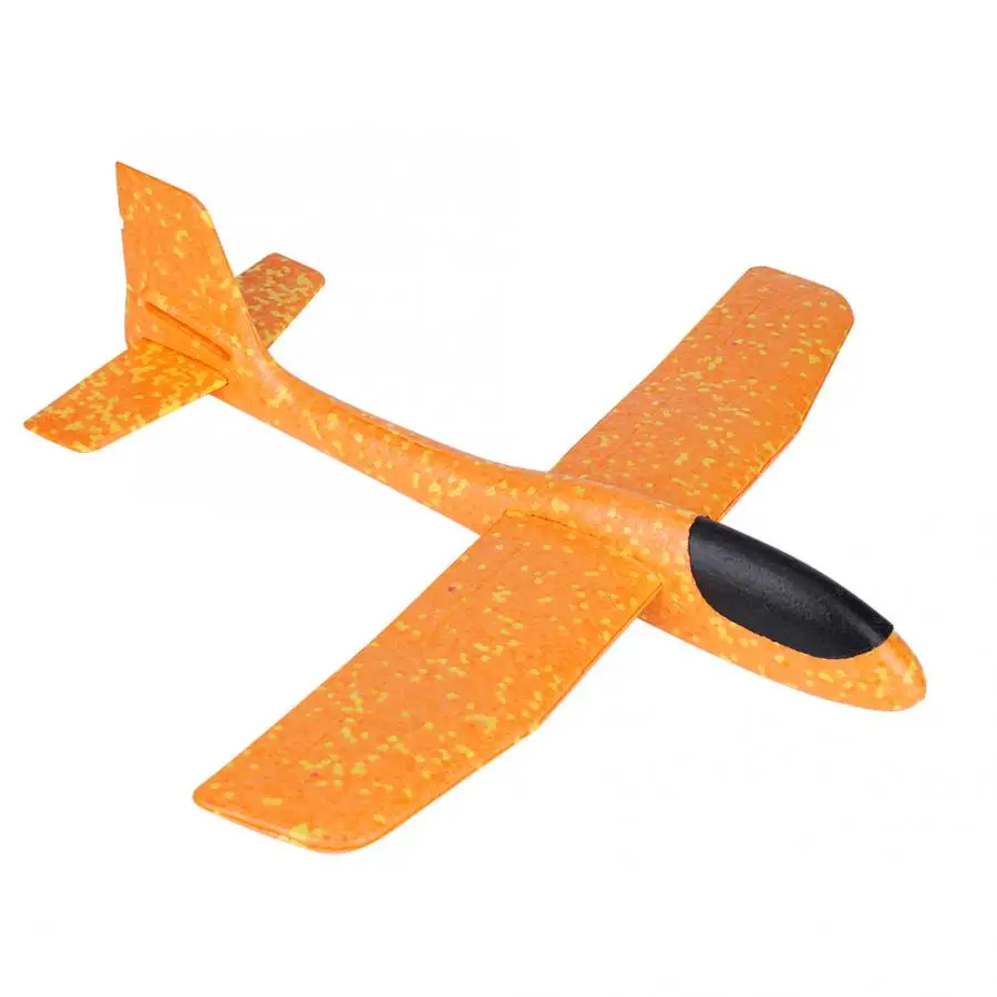 Детские игрушки ручной бросок самолет Летающий планер модель самолета игрушки пена аэроплан светится в темноте для детей - Цвет: Orange no Light