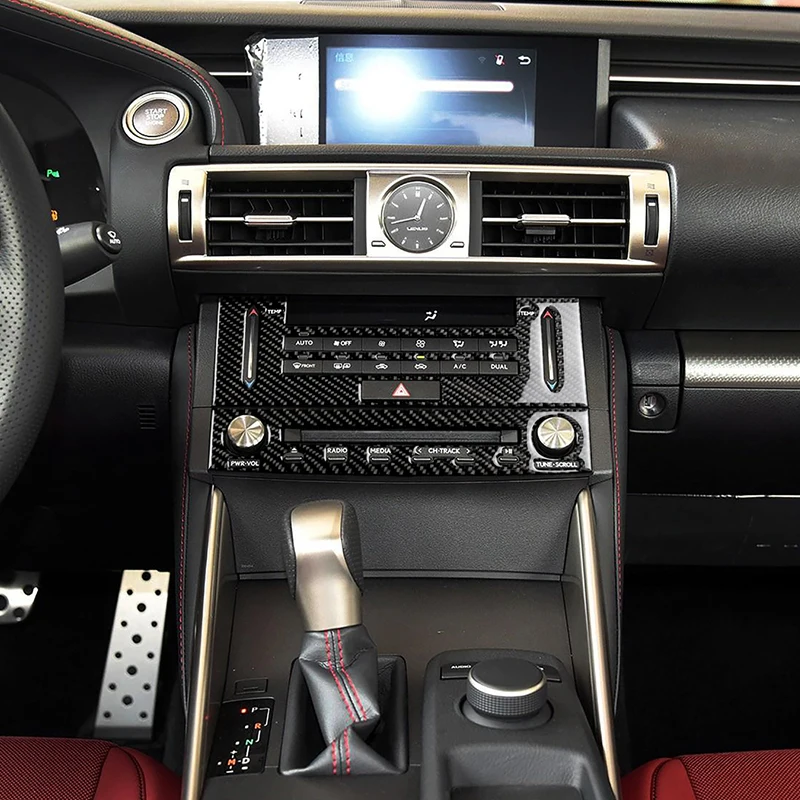 Для Lexus IS250 IS350 2014 2018 Автомобильная наклейка из углеродного волокна центральной