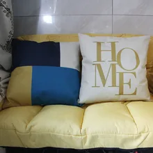 Modern Minimalist Home Decoration Geometric Sofa Cushion Cover Linen Invisible Zipper Breathable Pillowcase