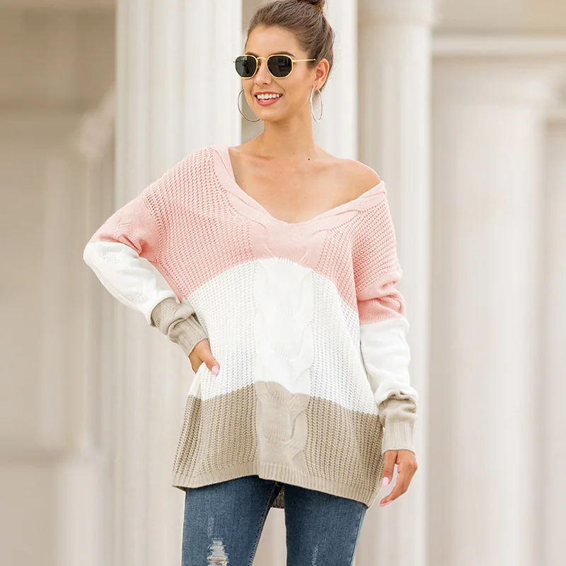 

2019 Autumn Winter women sweater ladies long sleeve boat neck slim knitted pullovers top femme pull tight shirts jumper