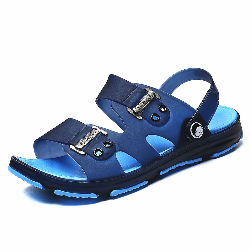 

2019 New Summer Men's Sandals Casual Beach Shoes Non-slip Student Sandals Dual-use Outdoor Hole Shoes