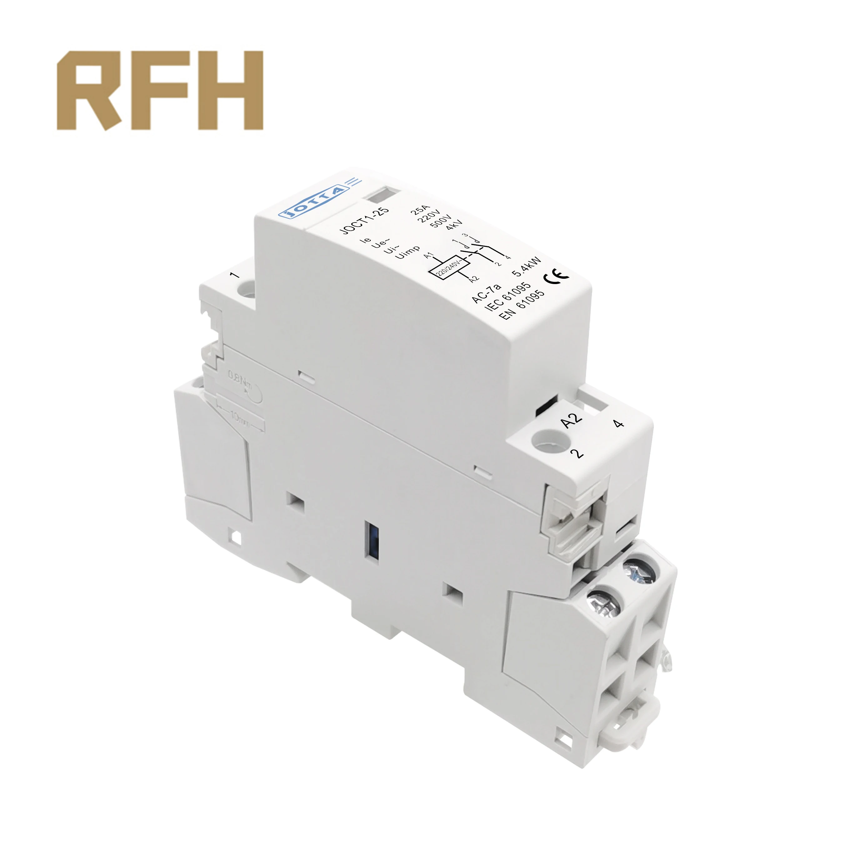 2P 16A/20A/25A  220V/230V 50/60Hz Din Rail Household AC Contactor 1NO 1NC/2NO/2NC For Smart Home