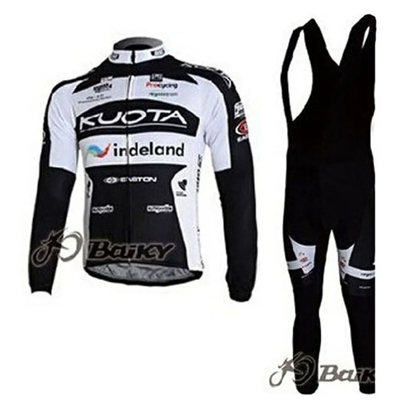KUOTA с длинным рукавом, для езды на велосипеде Джерси нагрудник брюки наборы Мужские дышащие быстросохнущие Горячая одежда горная Спортивная одежда для велосипеда