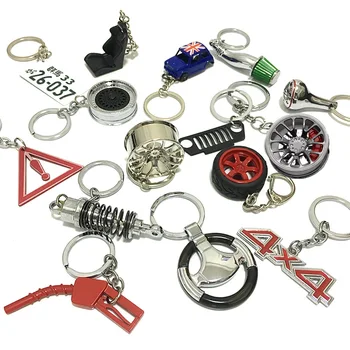 

RIM Car wheel Turbo keychain key ring with Brake discs Zinc Alloy Auto Part Model Key Ring Car Styling for Men Women Great Gifts