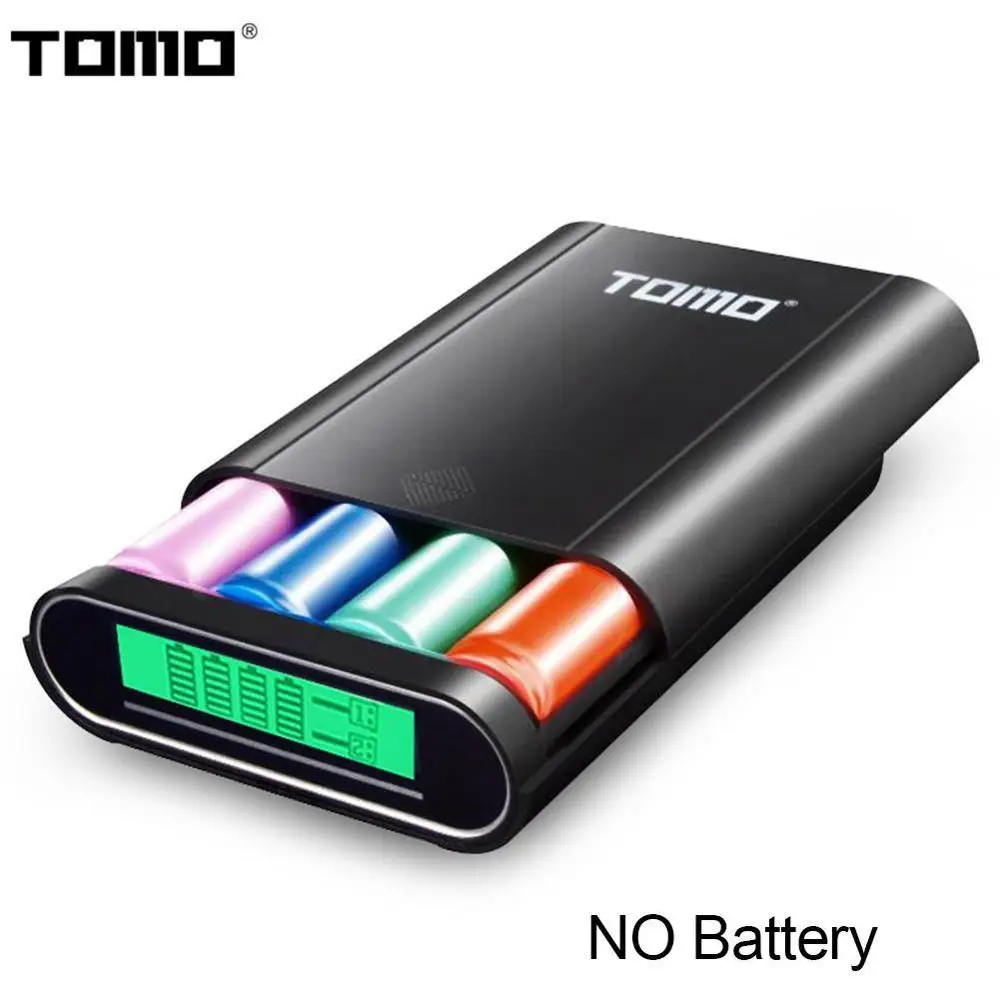 TOMO DIY Powerbank case Charger Box S4 lithium battery storage diy box LCD display Micro USB/Type C 3 USB input ports TOMO DIY Powerbank case Charger Box S4 lithium battery storage diy box LCD display Micro USB/Type C 3 USB input ports