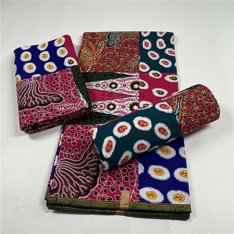 2021 New Hot Sale African Wax Fabric Cotton Material Nigerian Ankara Block Prints Batik Dutch High Quality Sewing Cloth VL-40