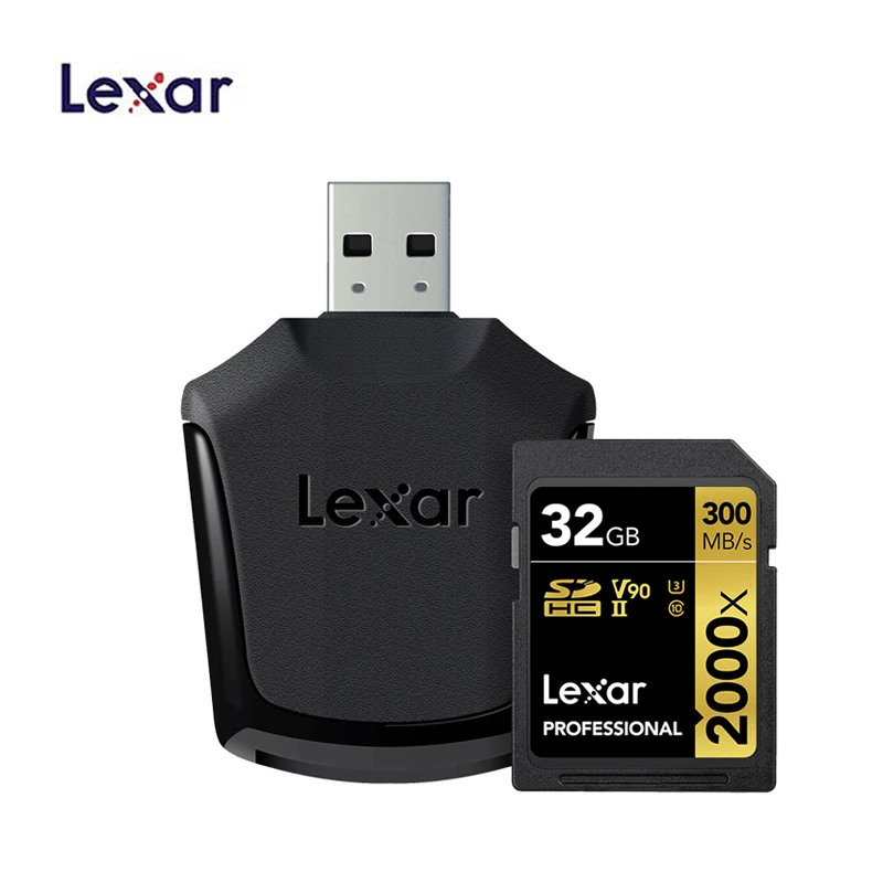 Lexar ограниченное флэш-накопитель 300 МБ/с. Sdhc 2000x для SD карты SDHC/SDXC UHS-II U3 флэш-память для 3D 4K цифровой Камера