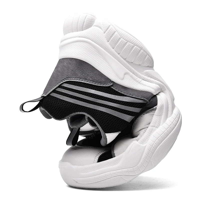 Couple running shoes mesh breathable reflective sports shoes lace non-slip jogging shoes fitness training students tide shoes