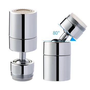 

Universal 80 Degrees Rotating Faucet Spray Head Nozzle Anti Splash Filter Faucet Aerator for Kitchen Bathroom Water Saving