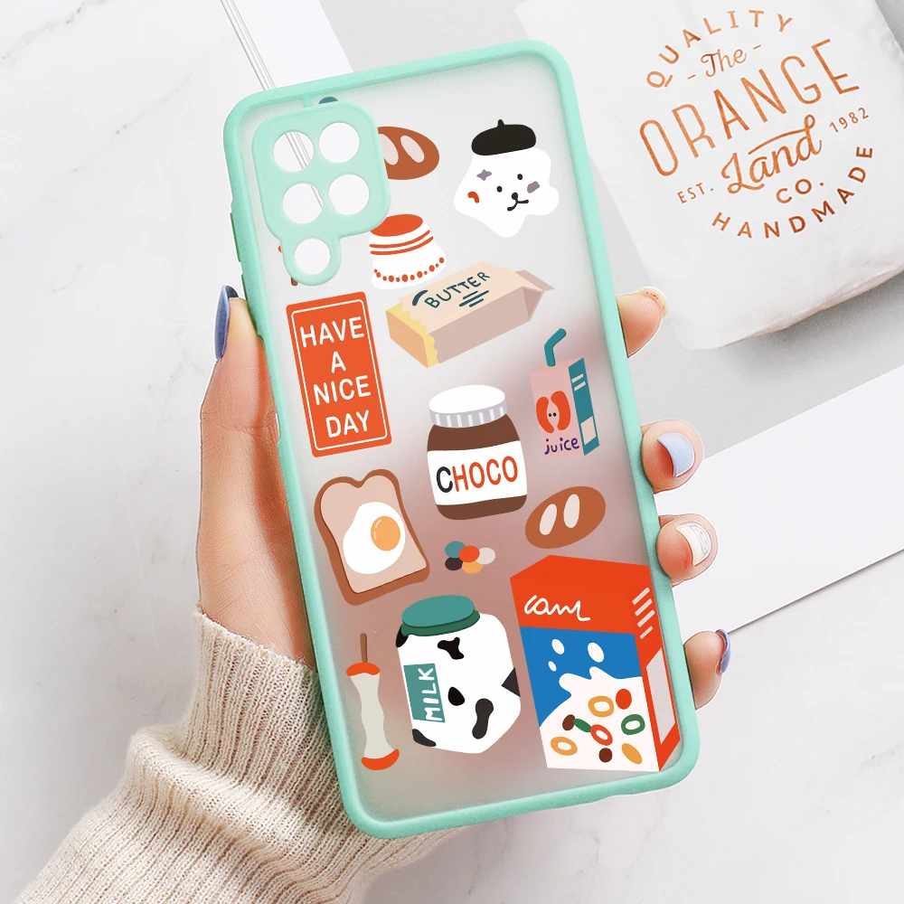 A52 Case For Samsung A32 Cases Luxury Hard Matte Funda Samsung S21 Ultra S20 FE Plus A72 A12 A21S A 32 52 Lens Protection Covers